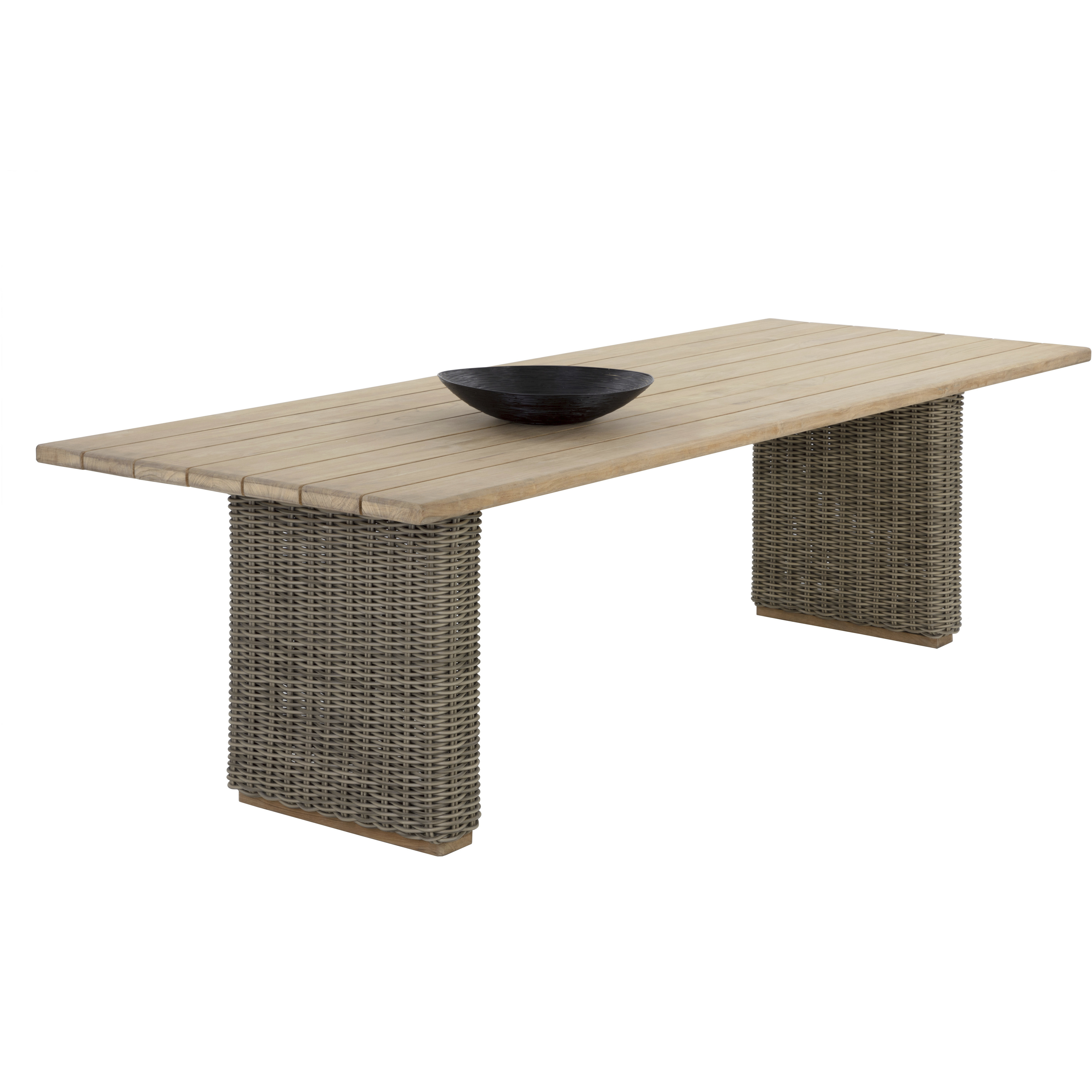Riviera 108 X 40 inch Natural / Taupe Outdoor Dining Table